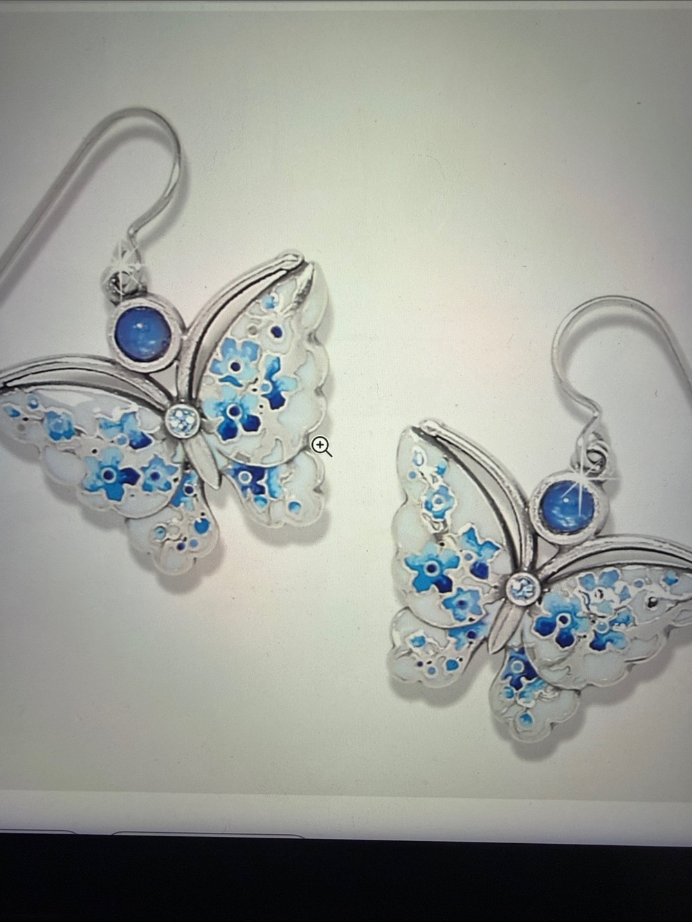 🦋🆕 Brighton Kyoto In Bloom Indigo Butterfly Earrings NWT